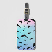 Étiquette À Bagage requin-taupe sur fond océanique (Devant Vertical)