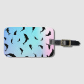 Étiquette À Bagage requin-taupe sur fond océanique (Devant Horizontal)