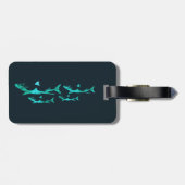 Étiquette À Bagage Requins bleus (Dos horizontal)
