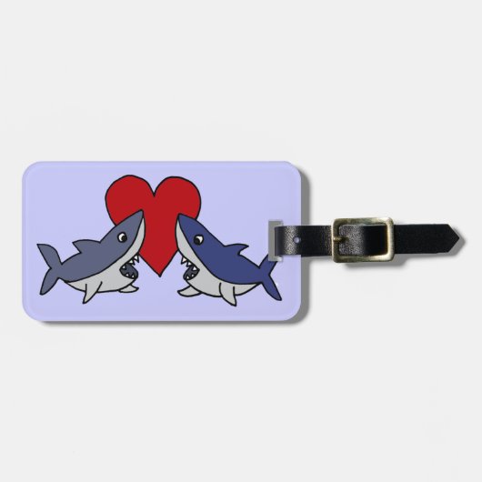Étiquette À Bagage Requins idiots dans l'art d'amour (Devant horizontal)