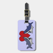 Étiquette À Bagage Requins idiots dans l'art d'amour (Devant Vertical)