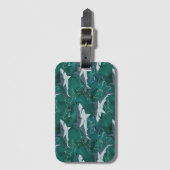 Étiquette À Bagage Requins, marine, mer, poisson, prédateur, animal, (Devant Vertical)