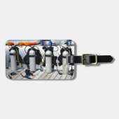 Étiquette À Bagage Réservoirs d'oxygène pour la plongée à l'air dans (Devant horizontal)