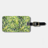 Étiquette À Bagage Ressort Danses Vert Feuilles Aquarelle (Devant horizontal)