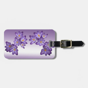 Étiquette À Bagage Ressort pourpre floral