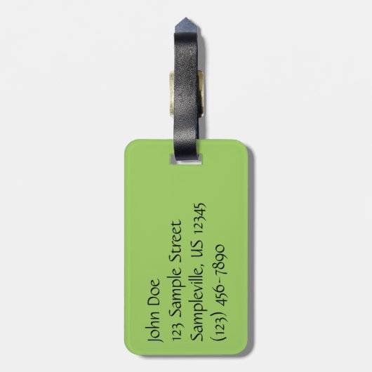 Étiquette À Bagage Ressource Feuille (Dos Vertical)