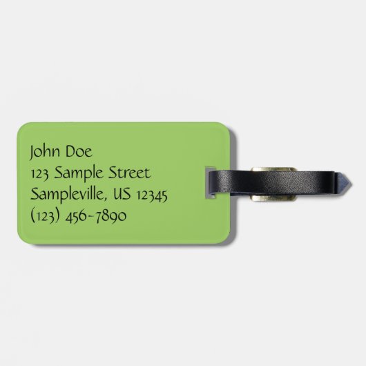 Étiquette À Bagage Ressource Feuille (Dos horizontal)