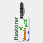 Étiquette À Bagage Restaurateur de rues avec logements - Isaïe 58:12 (Devant Vertical)