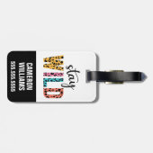 Étiquette À Bagage Restez à l'abri (Dos horizontal)