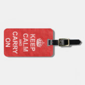 Étiquette À Bagage Restez calme et continuez Vintage (Devant horizontal)