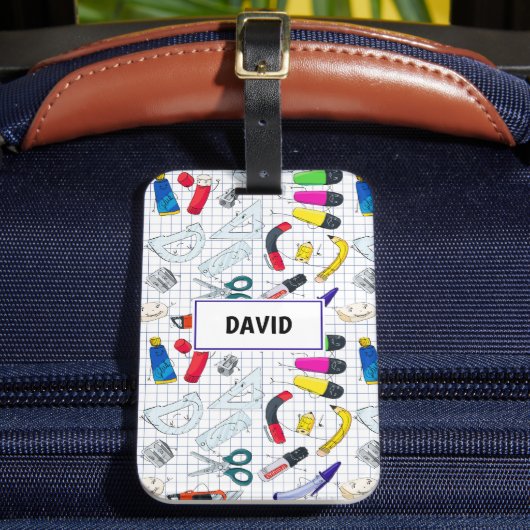 Étiquette À Bagage Retour à la fête drôle de l'école (Insitu Rectoal 2)