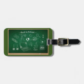 Étiquette À Bagage Retour à l'école Science Chalkboard Éducation (Devant horizontal)