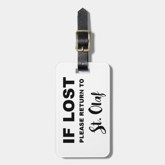 Étiquette À Bagage Retour à St. Olaf (Devant Vertical)