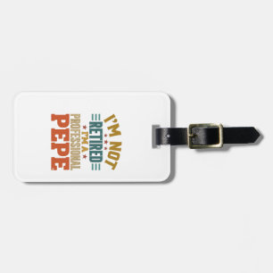 Étiquette À Bagage Retraite Professionnelle Pepe Typographie Vintage 