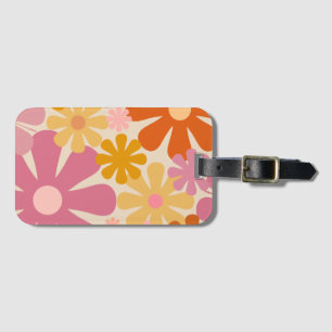 Étiquette À Bagage Retro 60s les années 70 esthétique motif floral