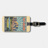 Étiquette À Bagage Retro Adelaide Australia, Vines & Festivals Travel (Devant horizontal)