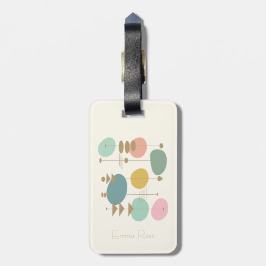 Étiquette À Bagage Rétro âge atomique milieu Mod MCM géométrique MCM (Dos Vertical)