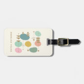 Étiquette À Bagage Rétro âge atomique moyen géométrique géométrique (Devant horizontal)