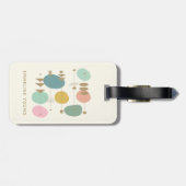 Étiquette À Bagage Rétro âge atomique moyen géométrique géométrique (Dos horizontal)