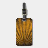 Étiquette À Bagage Rétro arrière - plan de motif (Devant Vertical)