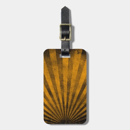 Étiquette À Bagage Rétro arrière - plan de motif (Devant Vertical)