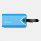 Étiquette À Bagage Rétro avion jaune d'insecte avec le nom (Dos horizontal)