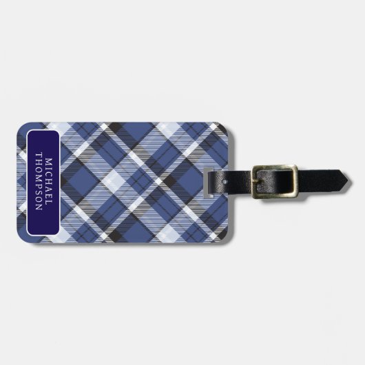 Étiquette À Bagage Retro Background Seamless Plaid Pattern Vector (Devant horizontal)