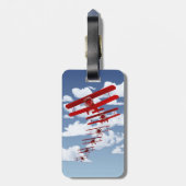 Étiquette À Bagage Rétro biplan (Dos Vertical)