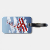 Étiquette À Bagage Rétro biplan (Dos horizontal)