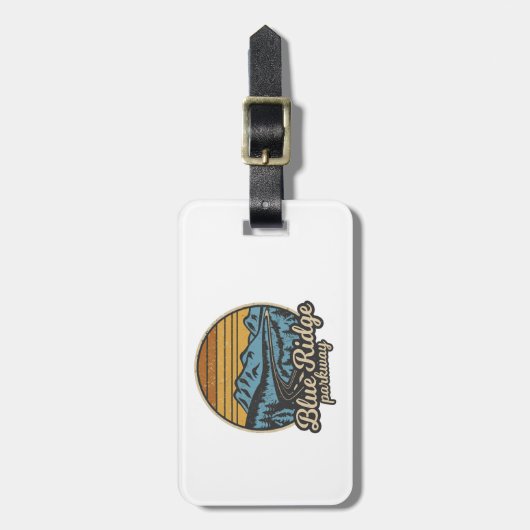 Étiquette À Bagage Rétro Blue Ridge Parkway (Devant Vertical)