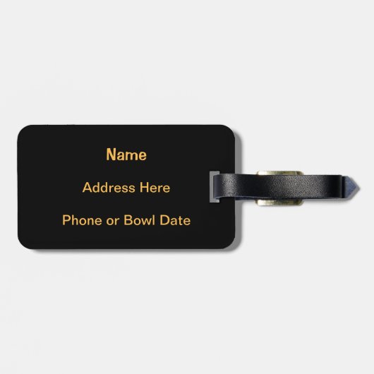 Étiquette À Bagage Retro Bowling (Dos horizontal)