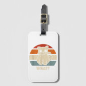 Étiquette À Bagage Rétro Ce Chat Couteau Meow Kitty Funny Chats Maman (Devant Vertical)