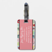 Étiquette À Bagage Retro Coffee Pots and Cups (Dos Vertical)