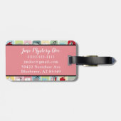 Étiquette À Bagage Retro Coffee Pots and Cups (Dos horizontal)