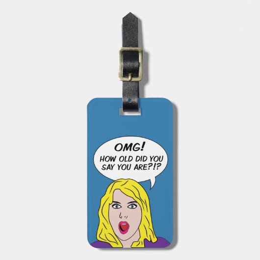 Étiquette À Bagage RETRO COMICS étiquettes de bagages personnalisées (Devant Vertical)