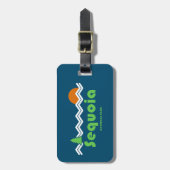 Étiquette À Bagage Rétro du parc national de Sequoia (Devant Vertical)