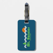 Étiquette À Bagage Rétro du parc national du Mont-Rainier (Dos Vertical)