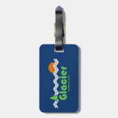 Étiquette À Bagage Rétro du parc national Glacier (Dos Vertical)