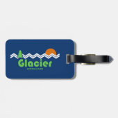 Étiquette À Bagage Rétro du parc national Glacier (Dos horizontal)
