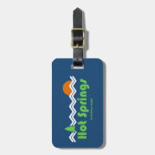 Étiquette À Bagage Rétro du parc national Hot Springs (Devant Vertical)