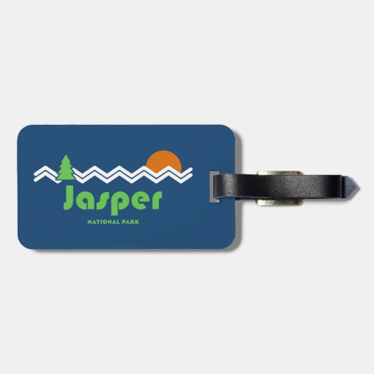 Étiquette À Bagage Rétro du parc national Jasper (Dos horizontal)