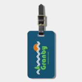 Étiquette À Bagage Rétro du parc provincial Granby (Devant Vertical)