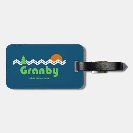 Étiquette À Bagage Rétro du parc provincial Granby (Dos horizontal)