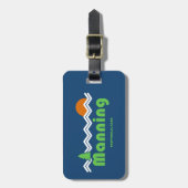 Étiquette À Bagage Rétro du parc provincial Manning (Devant Vertical)