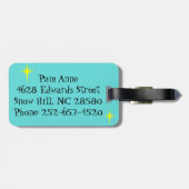 Étiquette À Bagage Rétro étiquette de bagage de réception au bord de (Dos horizontal)