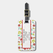 Étiquette À Bagage Rétro étiquette orientée de couture de bagage (Devant Vertical)