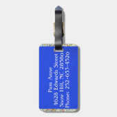 Étiquette À Bagage Rétro étiquette personnalisable de bagage de (Dos Vertical)