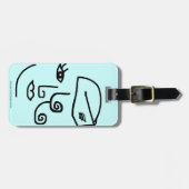 Étiquette À Bagage Rétro étiquette personnalisée #4 de bagage de (Devant horizontal)