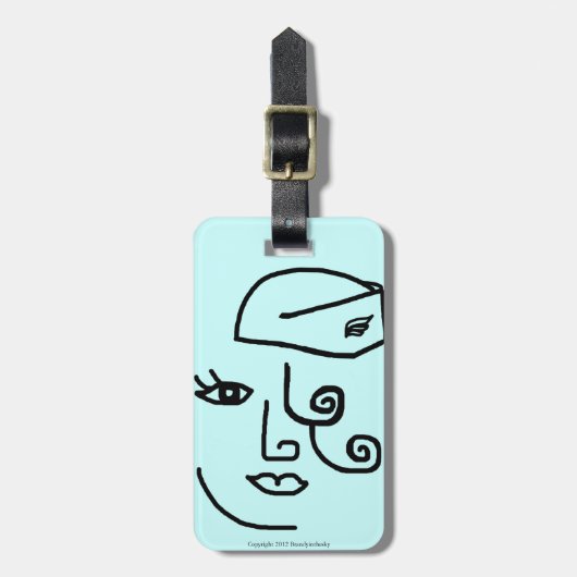 Étiquette À Bagage Rétro étiquette personnalisée #4 de bagage de (Devant Vertical)