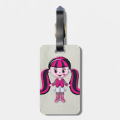 Étiquette À Bagage Rétro fille Girly de vampire de monstre (Dos Vertical)